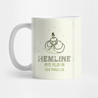 Hemline Rye Floursack Mug